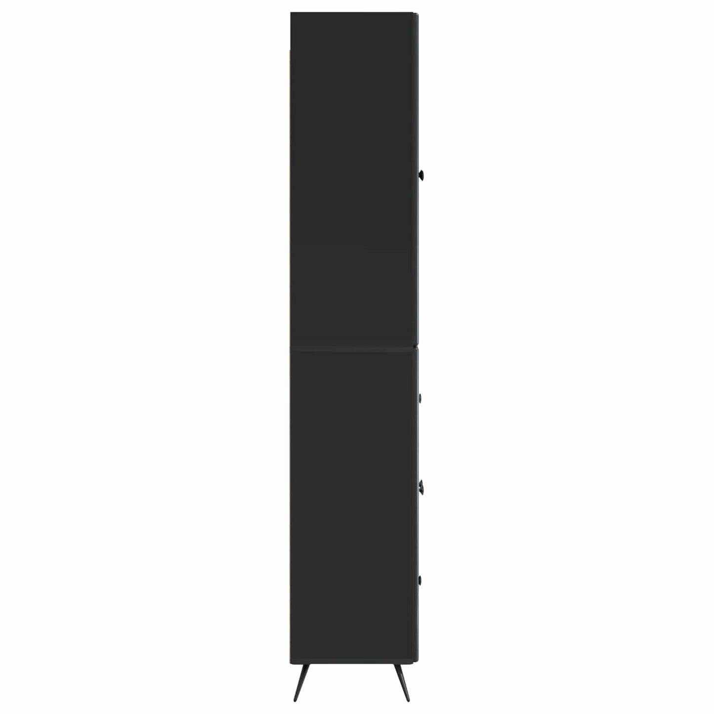 Cabinet Set 2 pcs Black Engineered Wood
