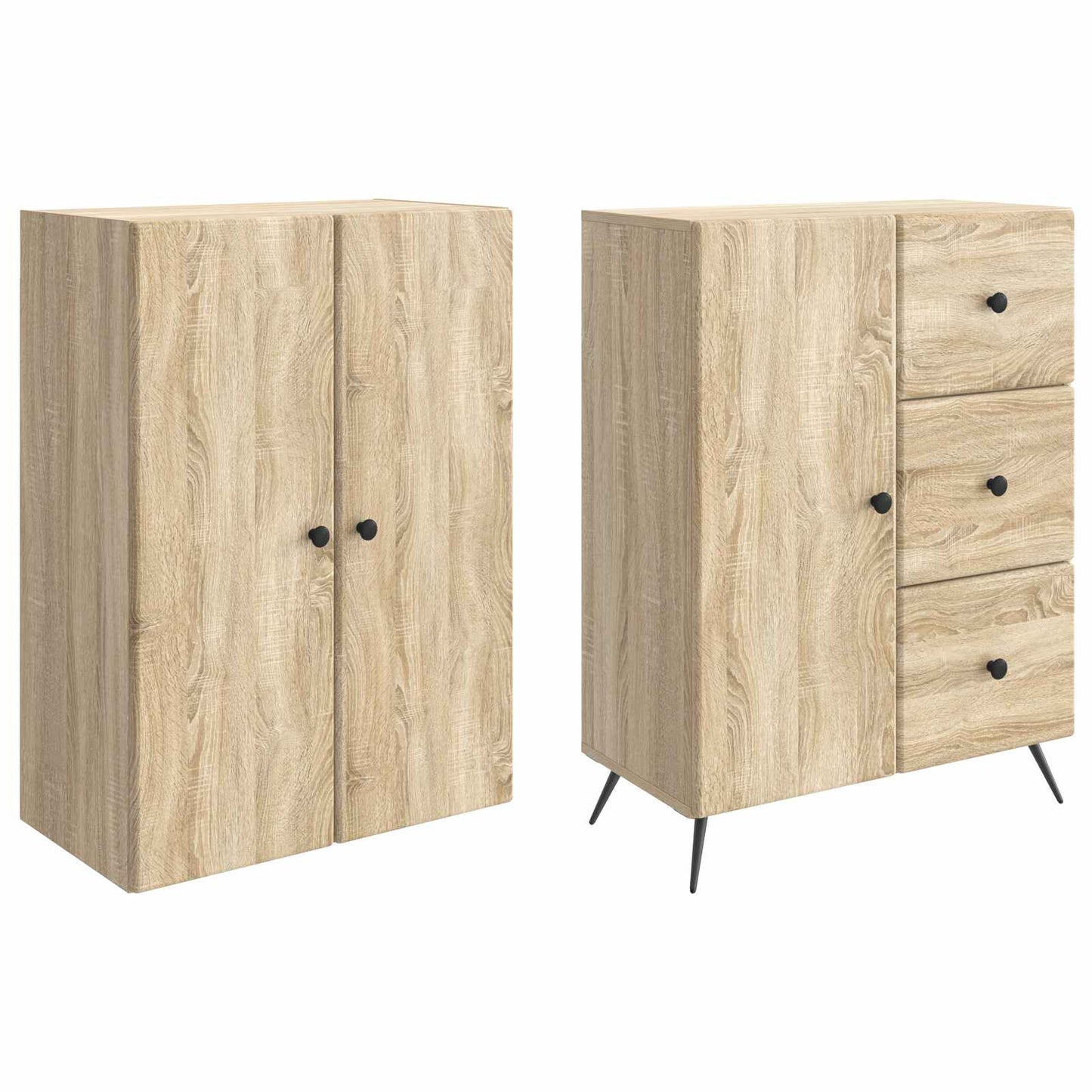 Cabinet Set 2 pcs Sonoma Oak Engineered Wood