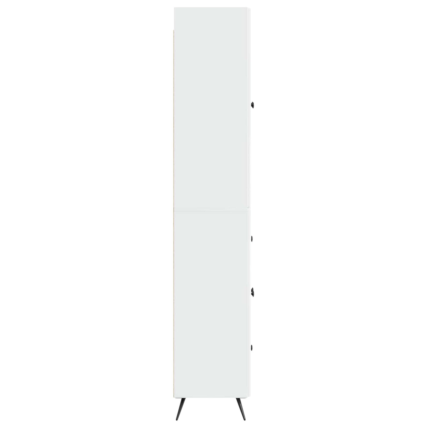 Cabinet Set 2 pcs High Gloss White Engineered Wood