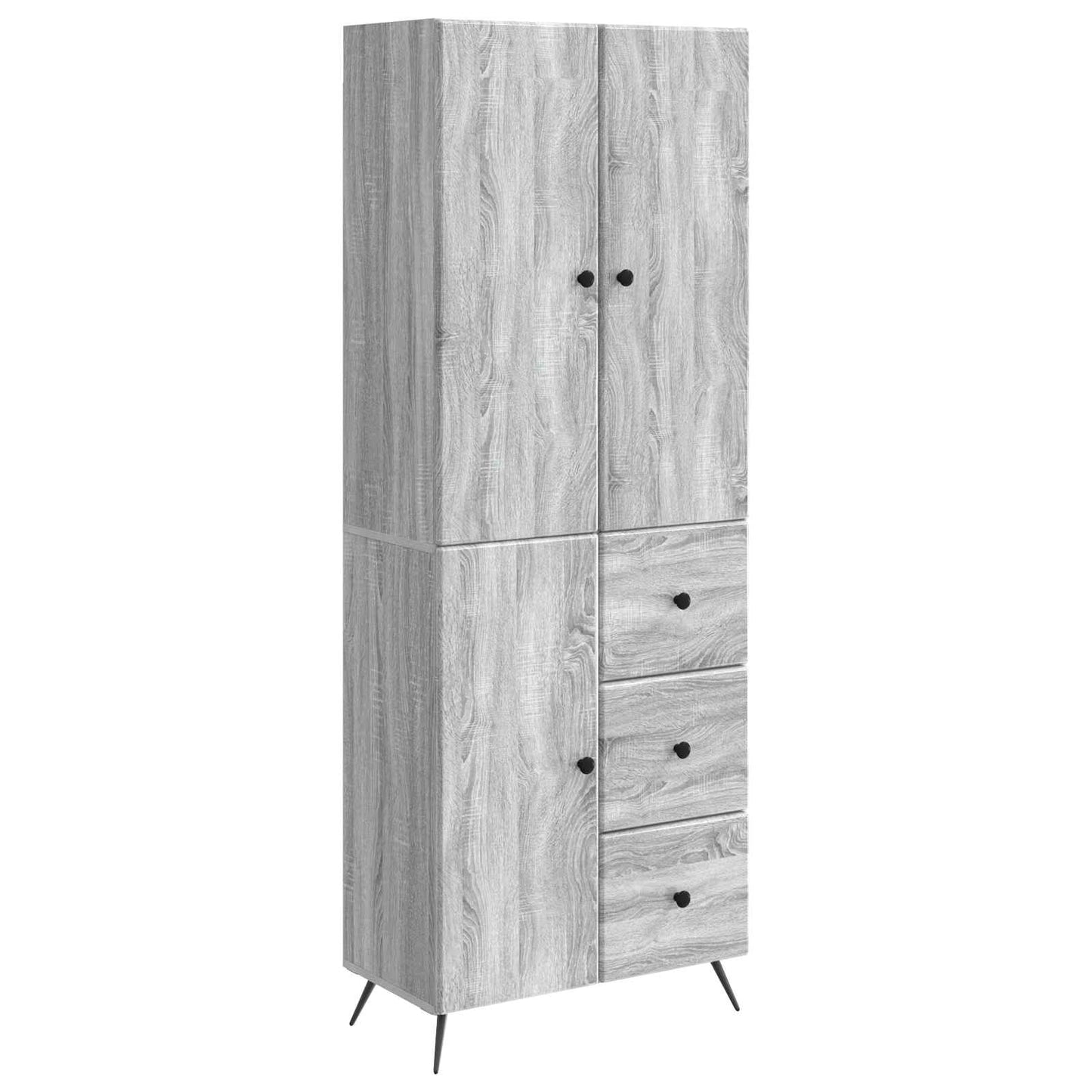 Cabinet Set 2 pcs Grey Sonoma Engineered Wood