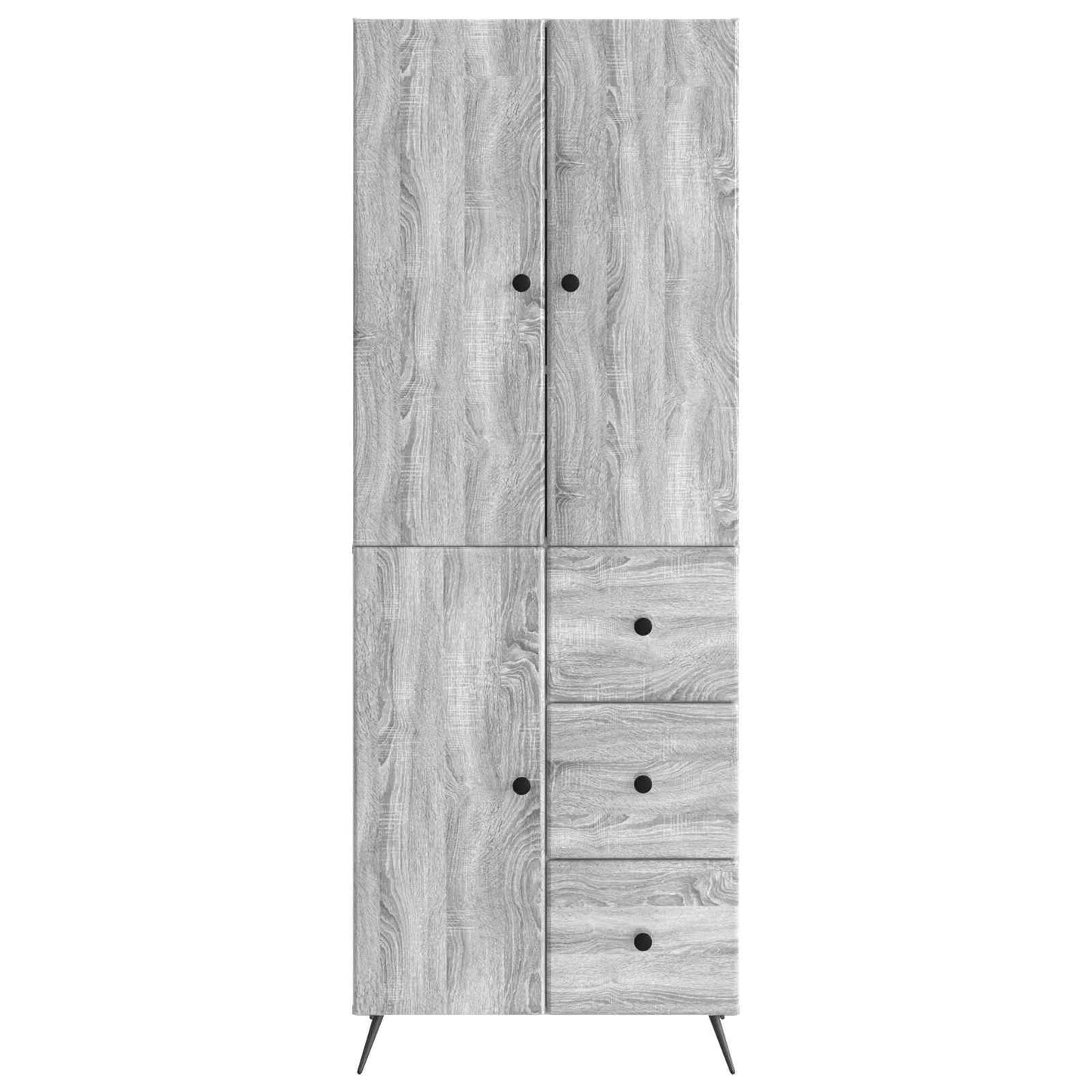 Cabinet Set 2 pcs Grey Sonoma Engineered Wood