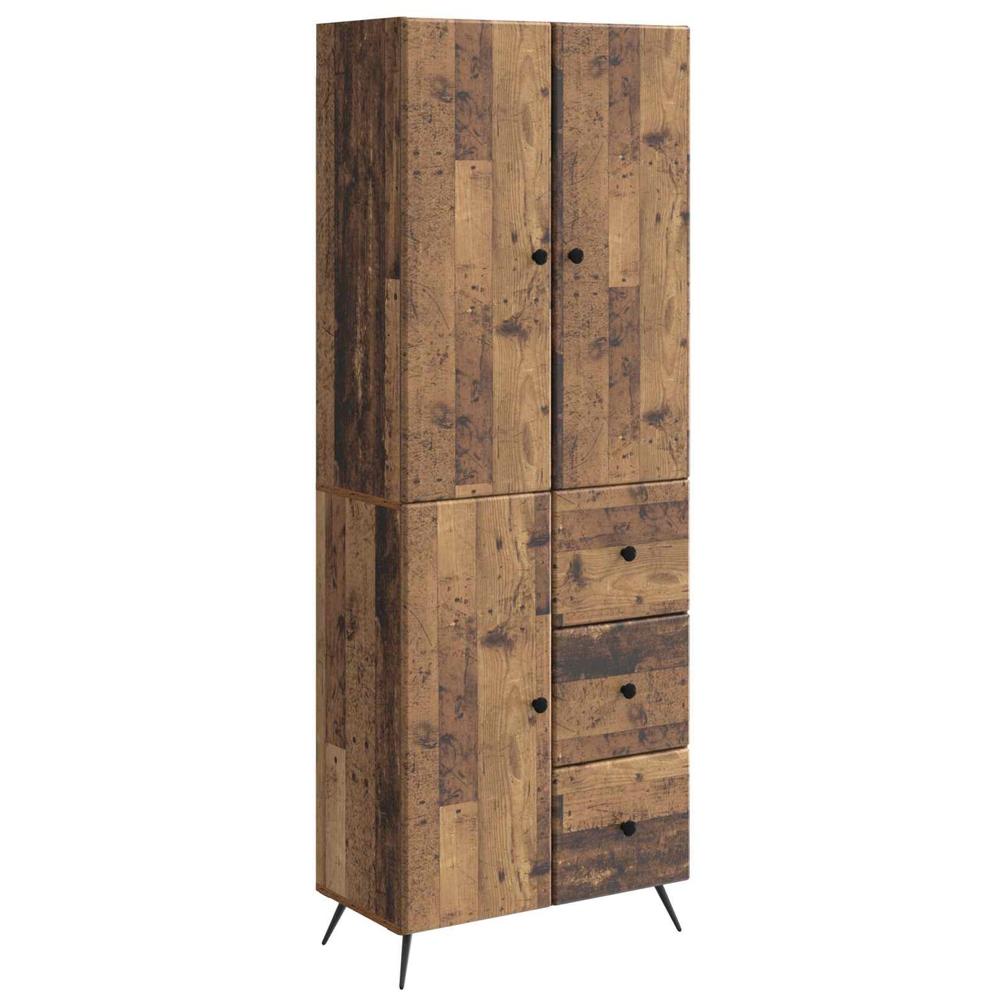 Cabinet Set 2 pcs Old Wood Engineered Wood