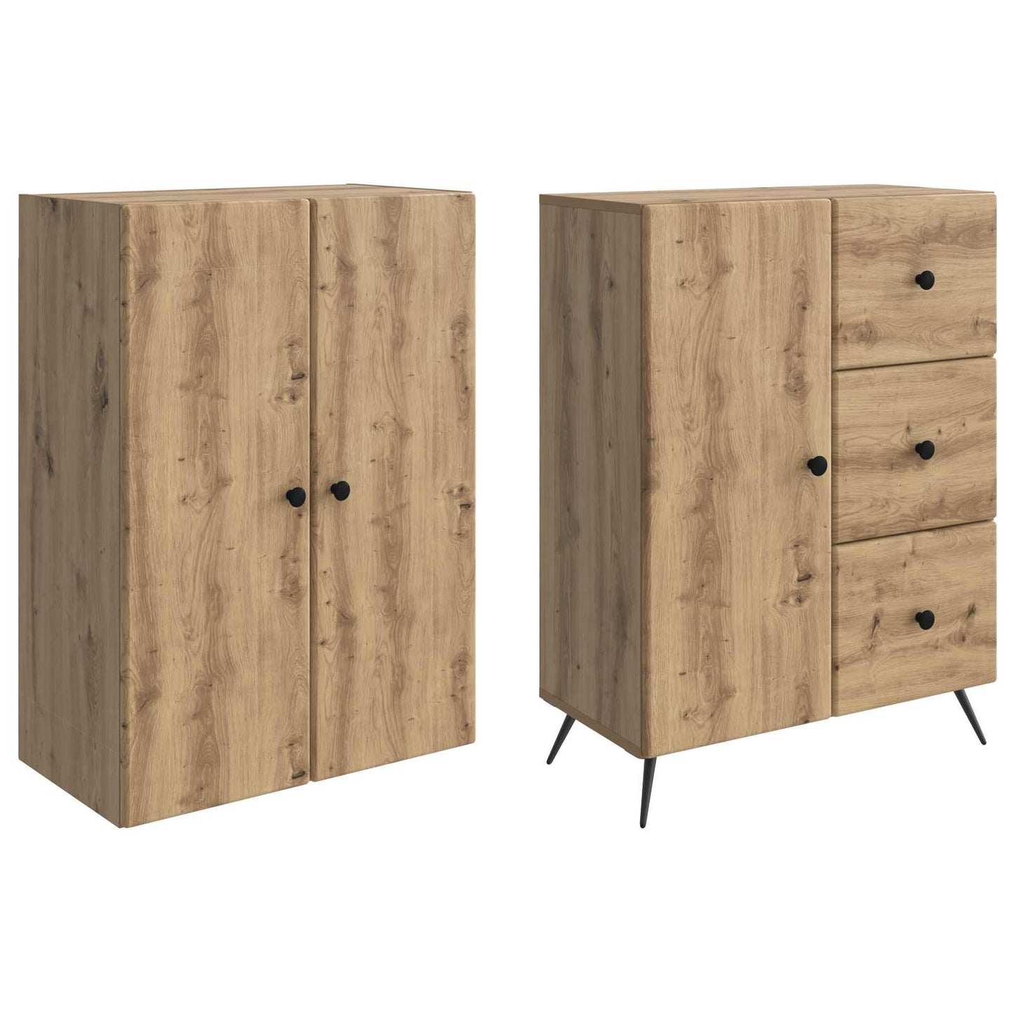 Cabinet Set 2 pcs Artisan Oak Engineered Wood