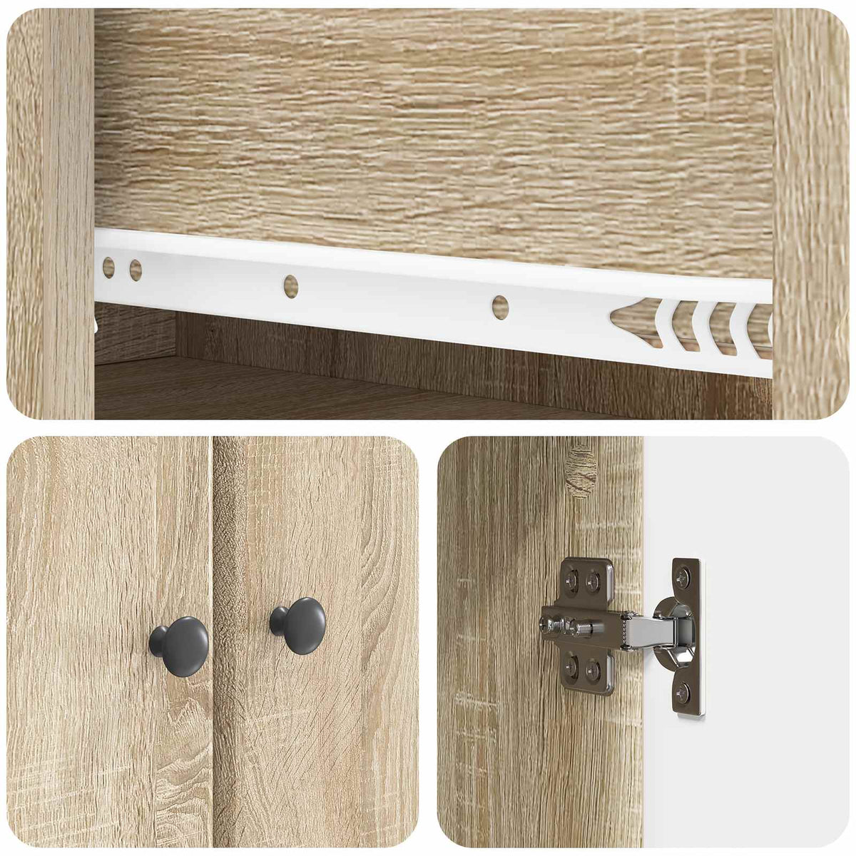 2 pcs Sonoma Oak