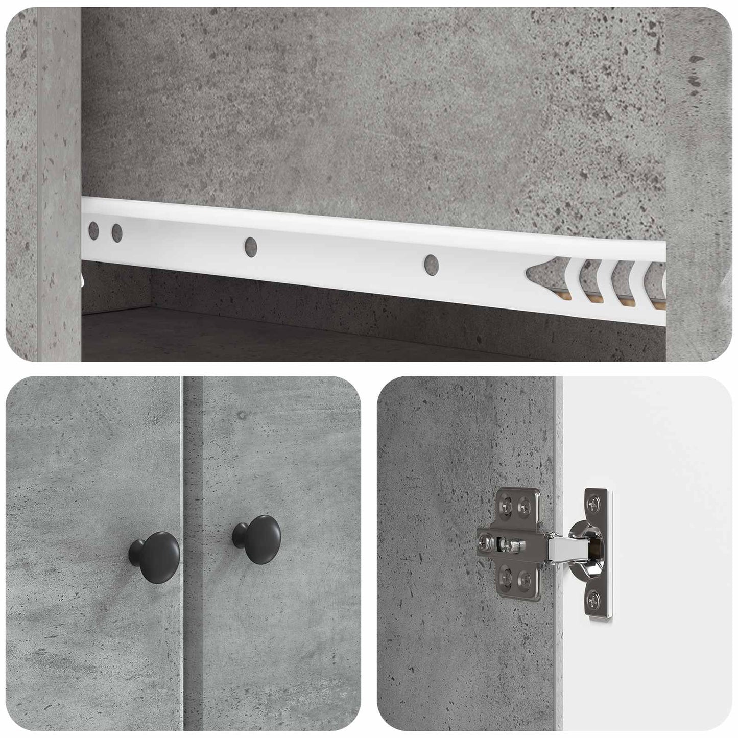 2 pcs Concrete Grey