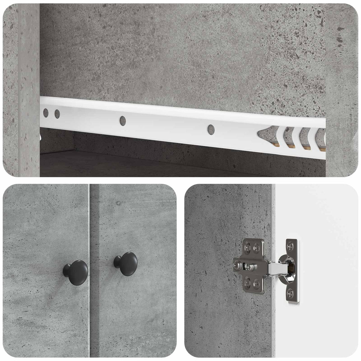 2 pcs Concrete Grey