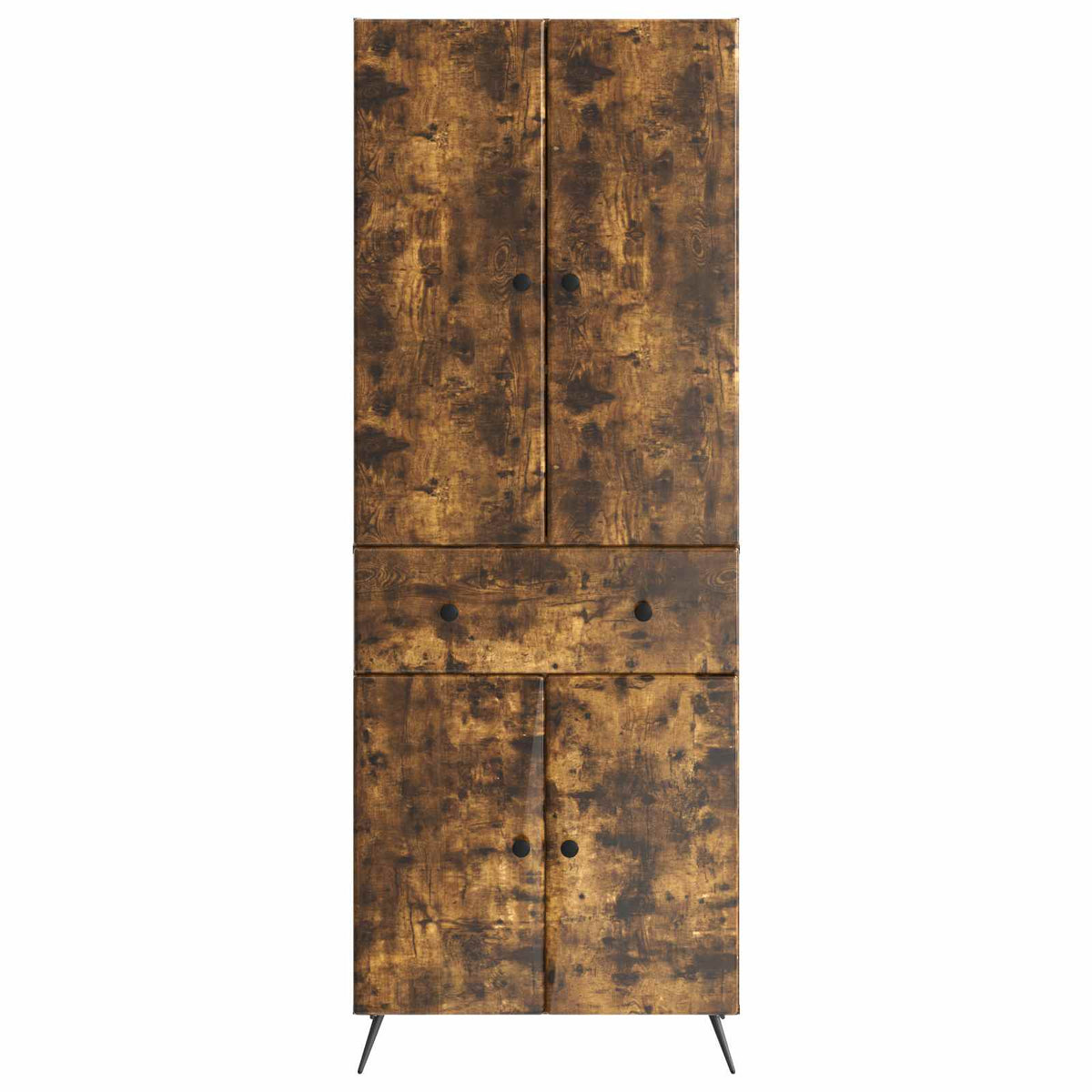 Cabinet Set 2 pcs Smoked Oak 66 x 34.5 x 90 cm Engineered Wood
