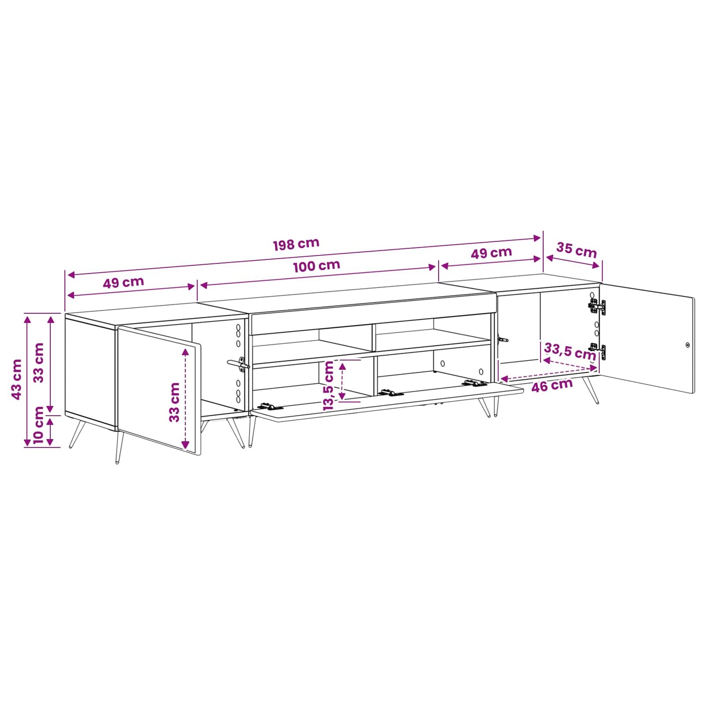5 Piece LED TV Cabinet Sonoma Oak Engineered Wood
