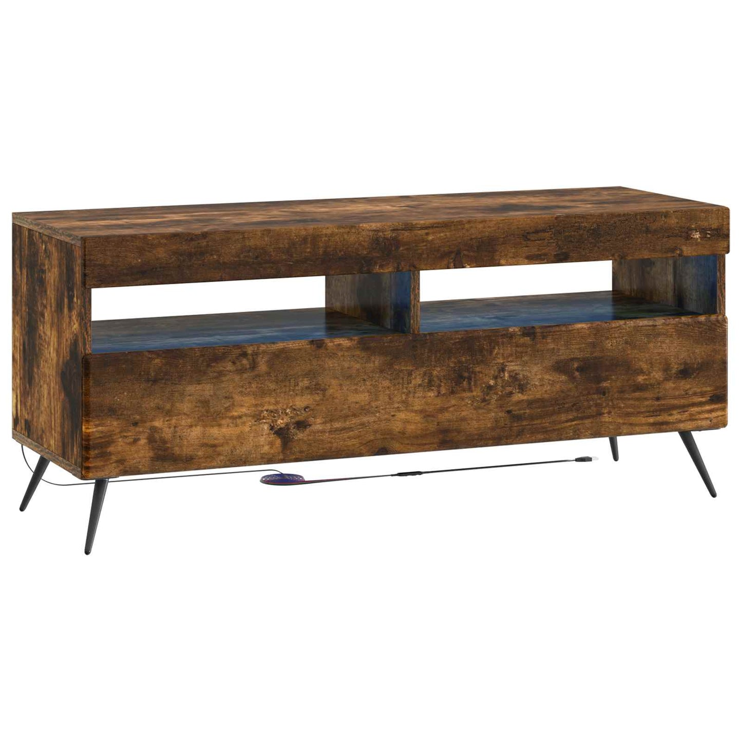 5 Piece LED TV Cabinet Smoked Oak Engineered Wood