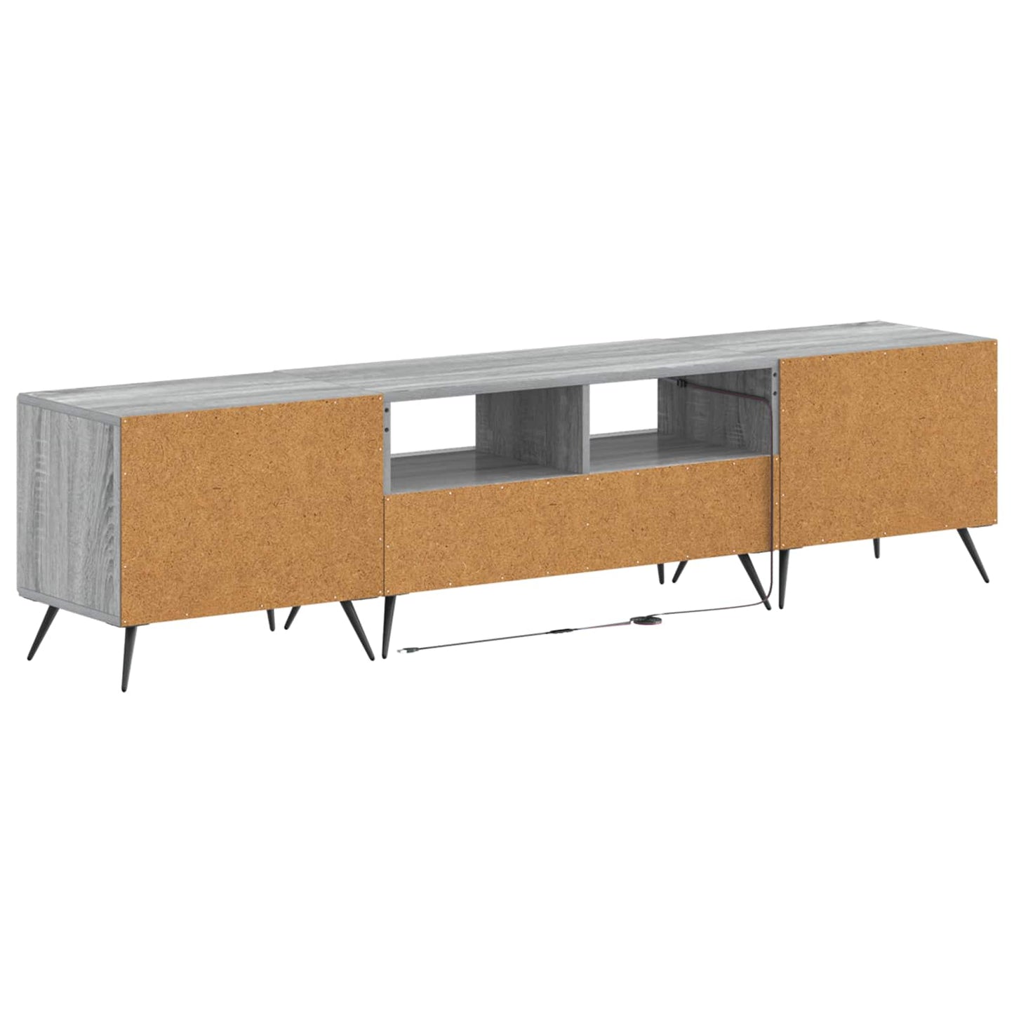 5 Piece LED TV Cabinet Grey Sonoma Engineered Wood