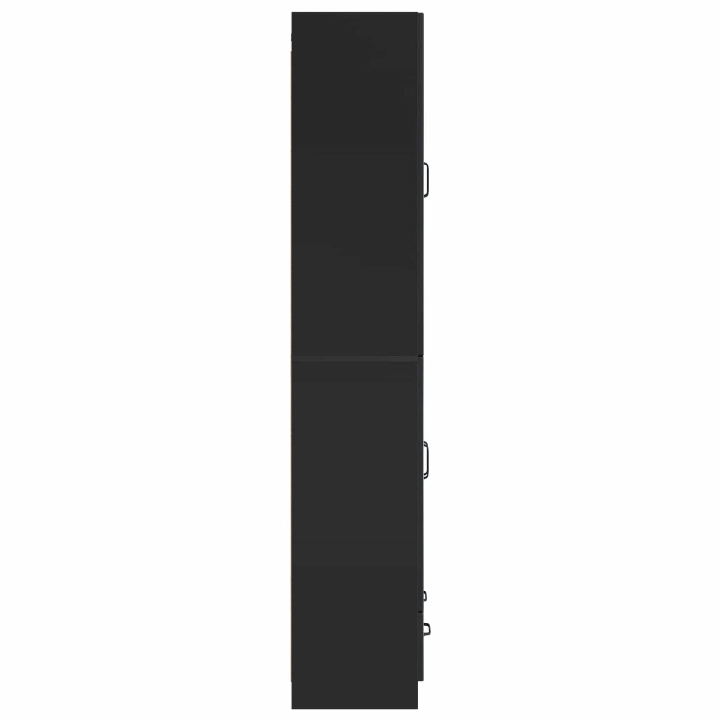Cabinet Set 2 pcs Black Engineered Wood