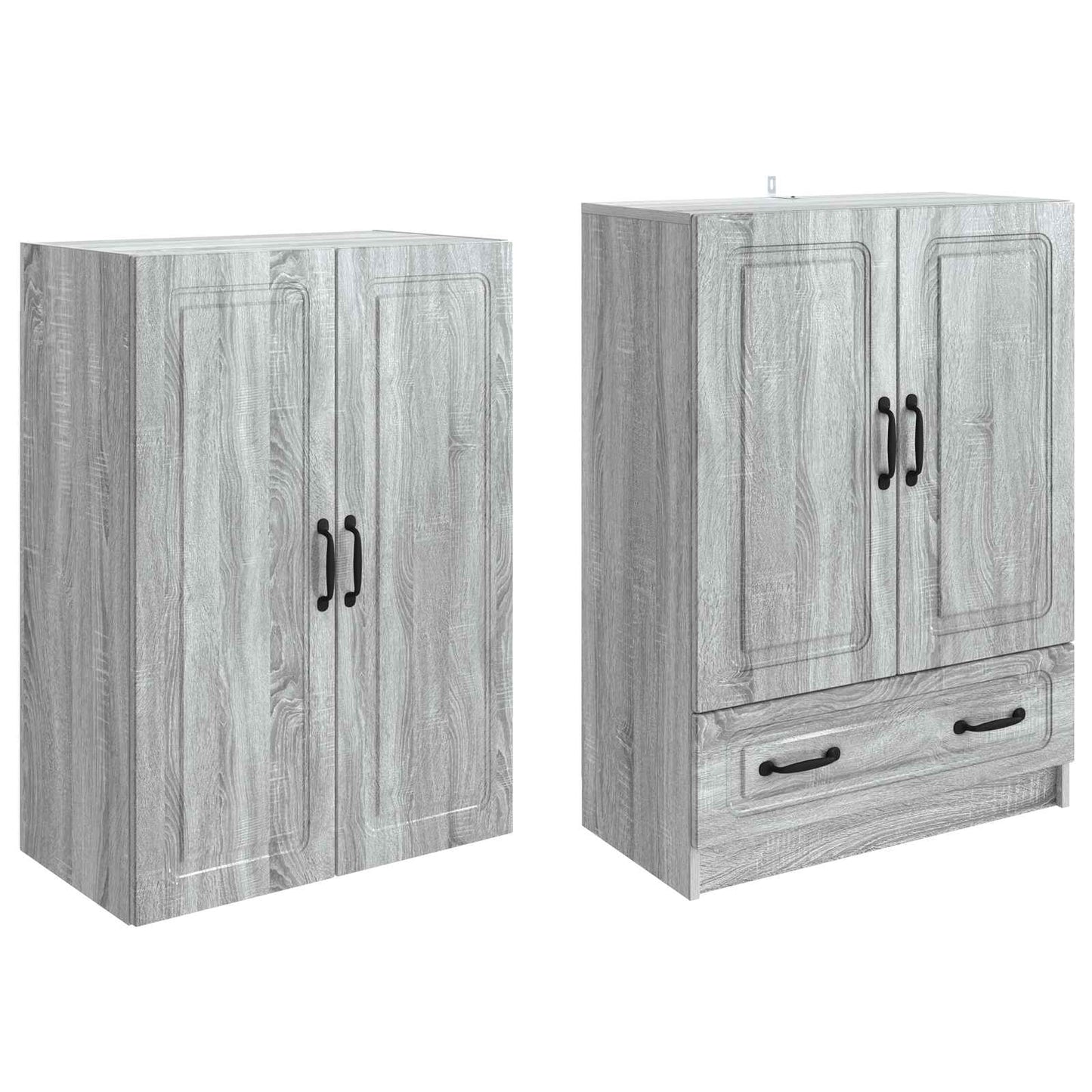 Cabinet Set 2 pcs Grey Sonoma Engineered Wood