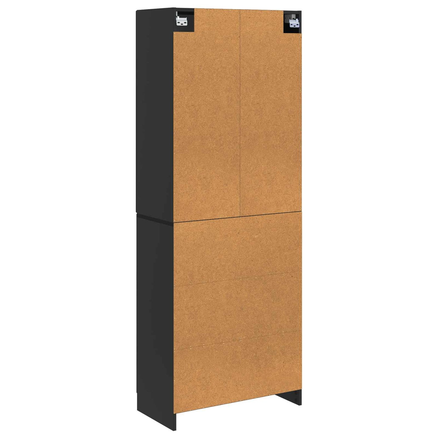 Cabinet Set 2 pcs Black Engineered Wood