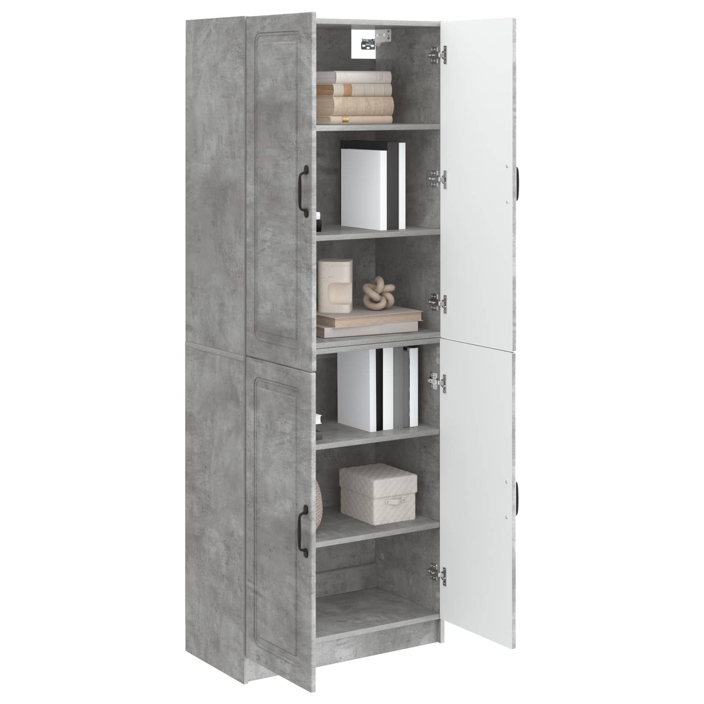 Cabinet Set 2 pcs Concrete Grey Engineered Wood