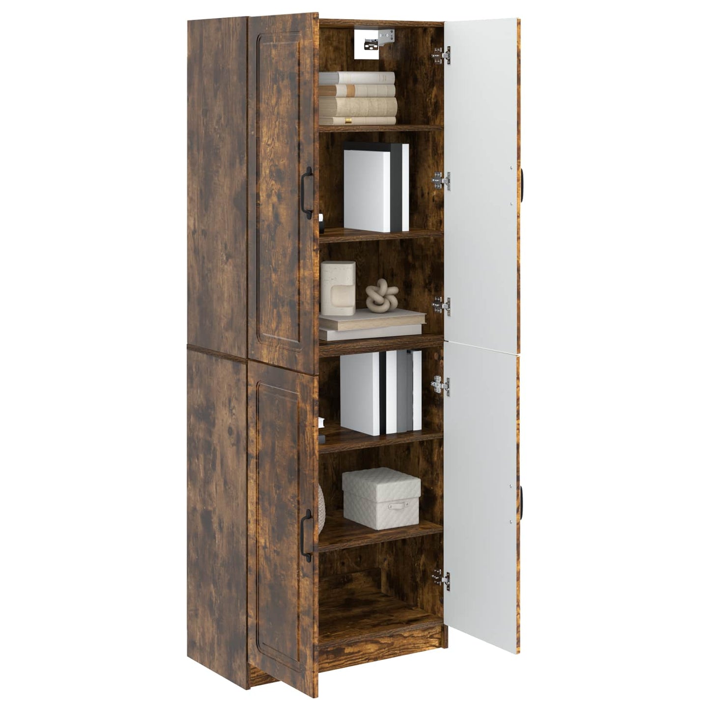 Cabinet Set 2 pcs Smoked Oak Engineered Wood