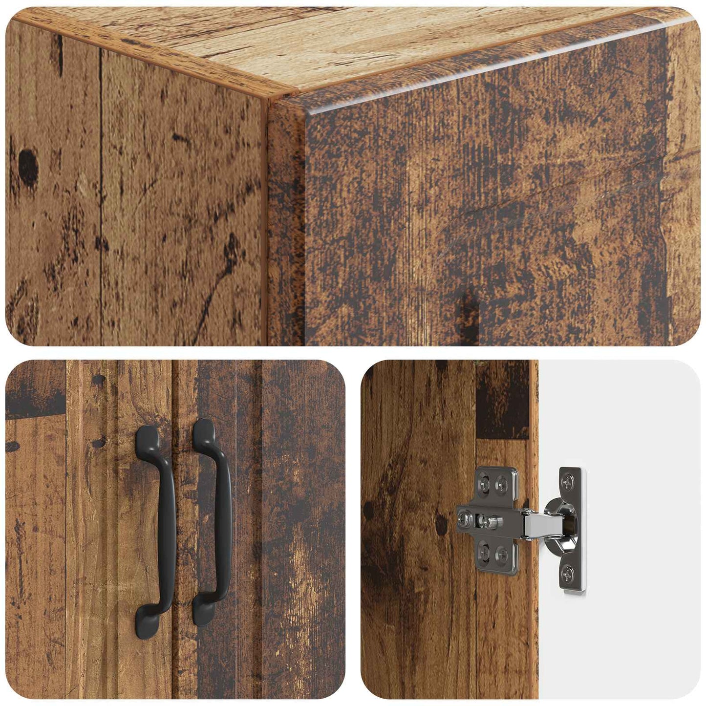 Cabinet Set 2 pcs Engineered Wood