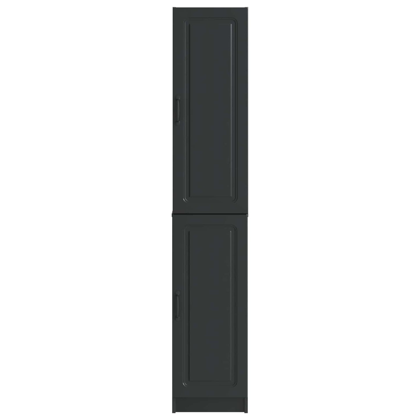 Cabinet Set 2 pcs Black Engineered Wood