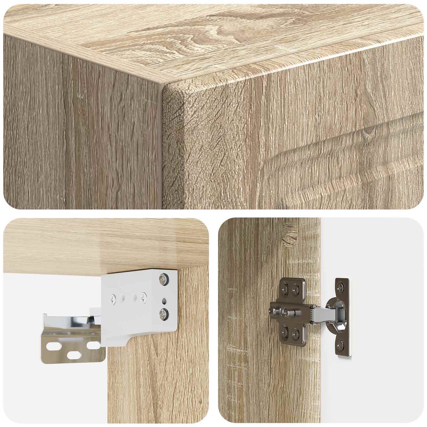 Cabinet Set 2 pcs Sonoma Oak Engineered Wood