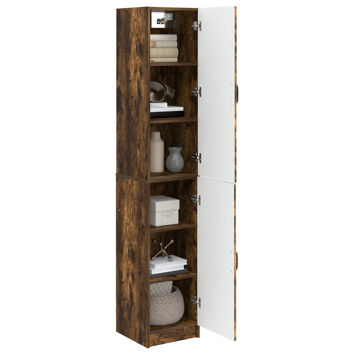 Cabinet Set 2 pcs Smoked Oak 33 x 34.5 x 87 cm Engineered Wood