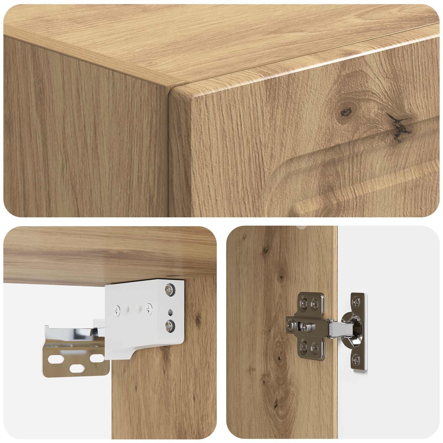 Cabinet Set 2 pcs Artisan Oak Engineered Wood