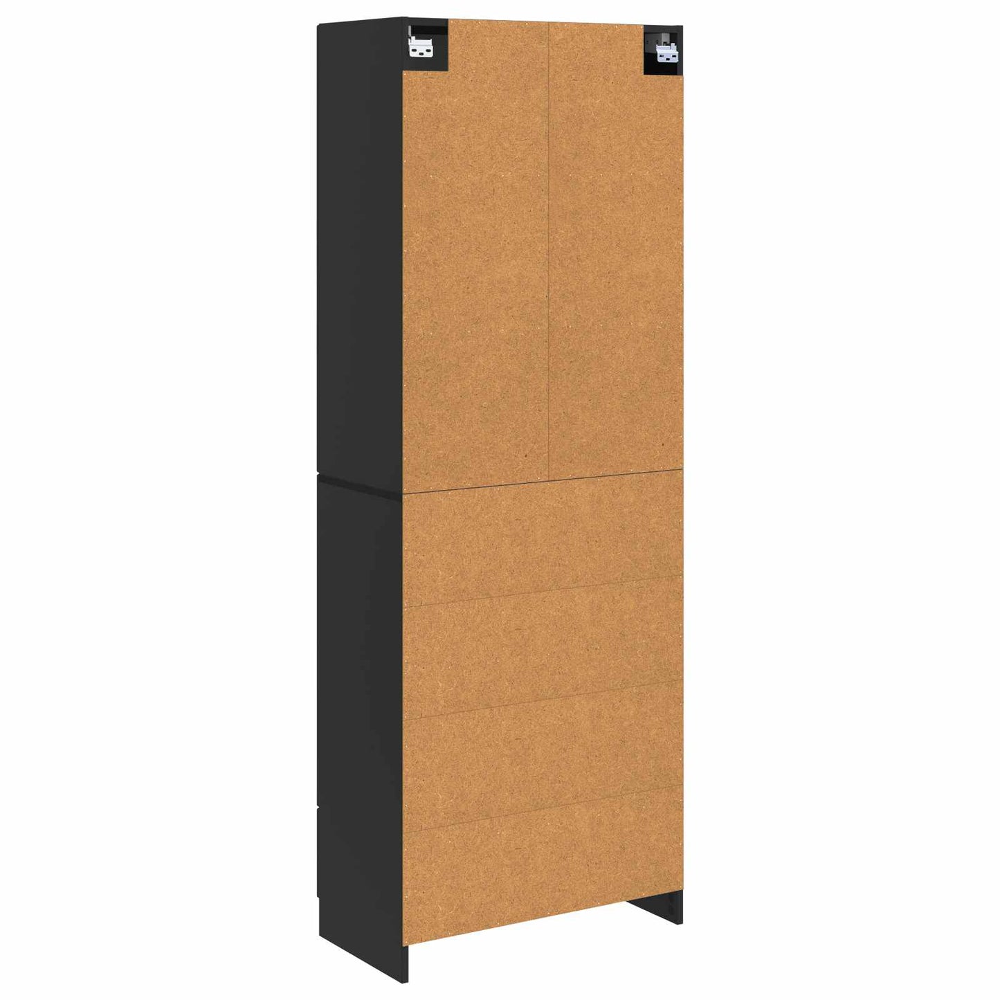 Cabinet Set 2 pcs Black 66 x 34.5 x 87 cm Engineered Wood