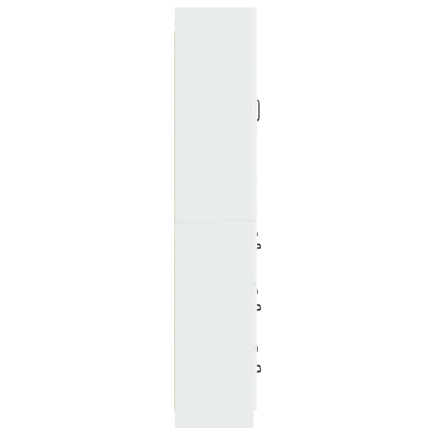 Cabinet Set 2 pcs High Gloss White 66 x 34.5 x 87 cm