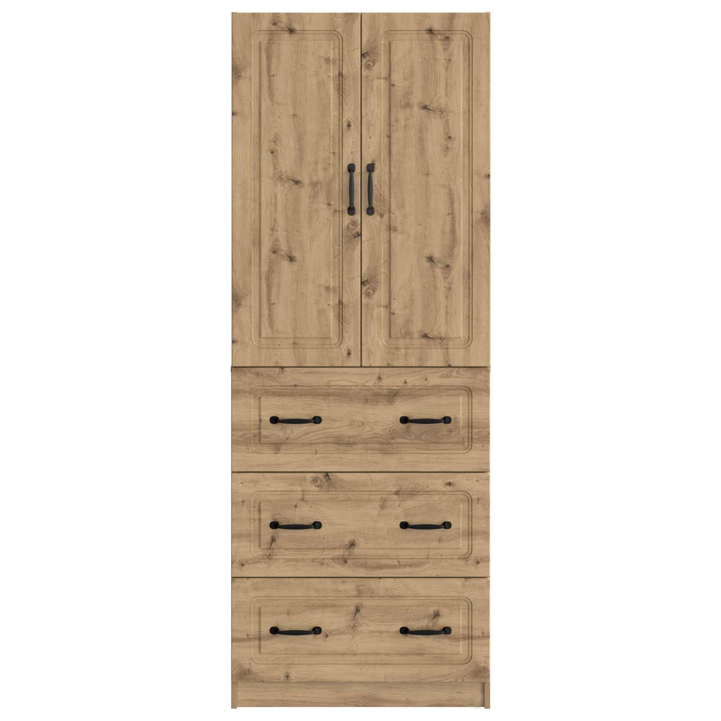 Cabinet Set 2 pcs 66 x 34.5 x 87 cm Engineered Wood Artisan Oak