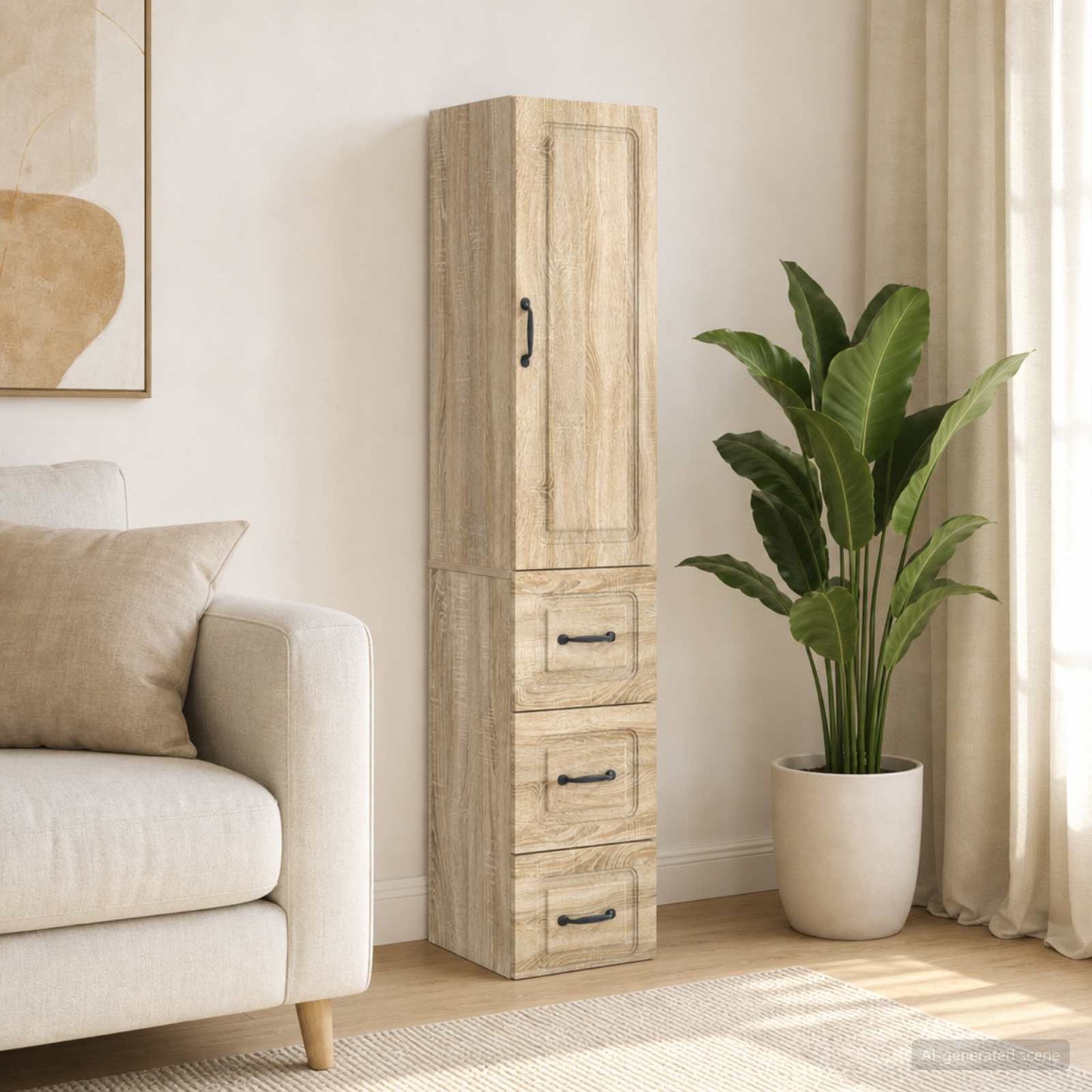 Cabinet Set 2 pcs Sonoma Oak 33 x 34.5 x 87 cm Engineered Wood