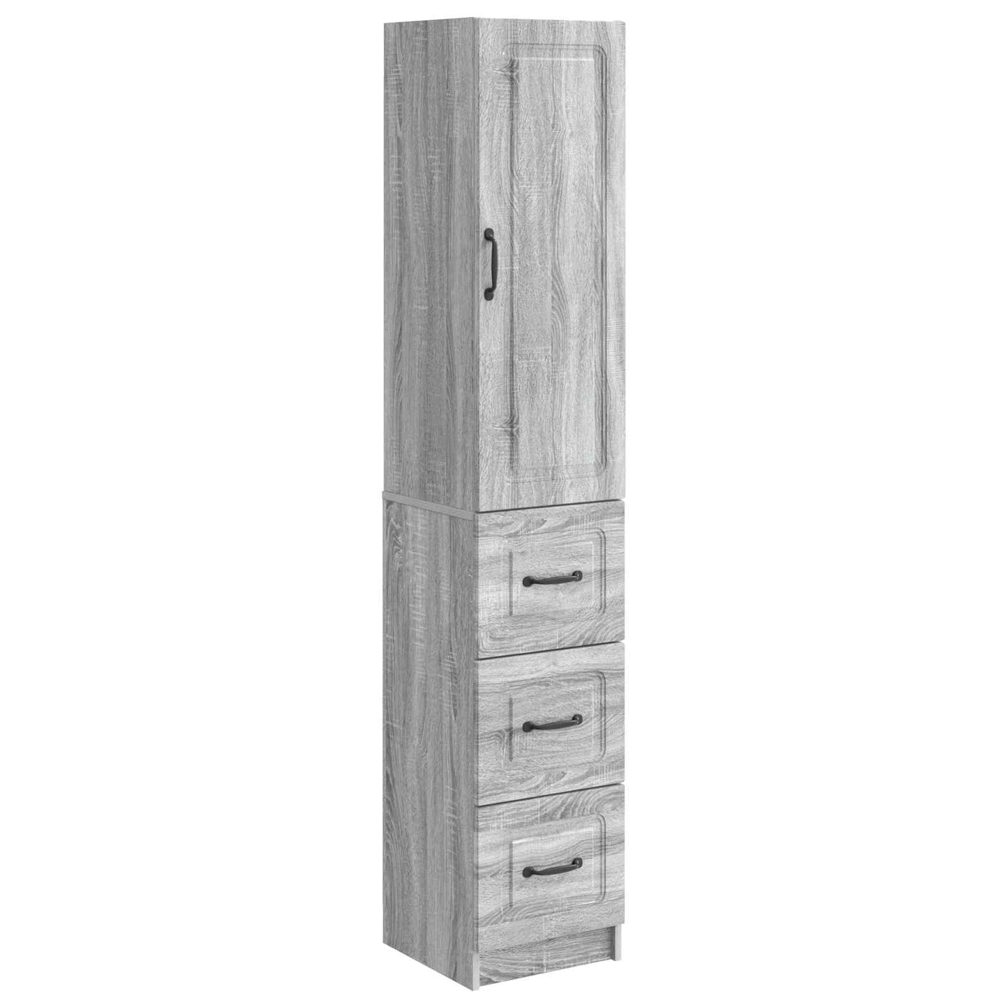 Cabinet Set 2 pcs 33 x 34.5 x 87 cm Engineered Wood Grey Sonoma