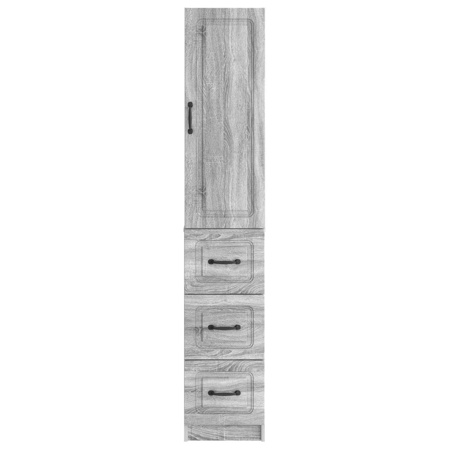 Cabinet Set 2 pcs 33 x 34.5 x 87 cm Engineered Wood Grey Sonoma