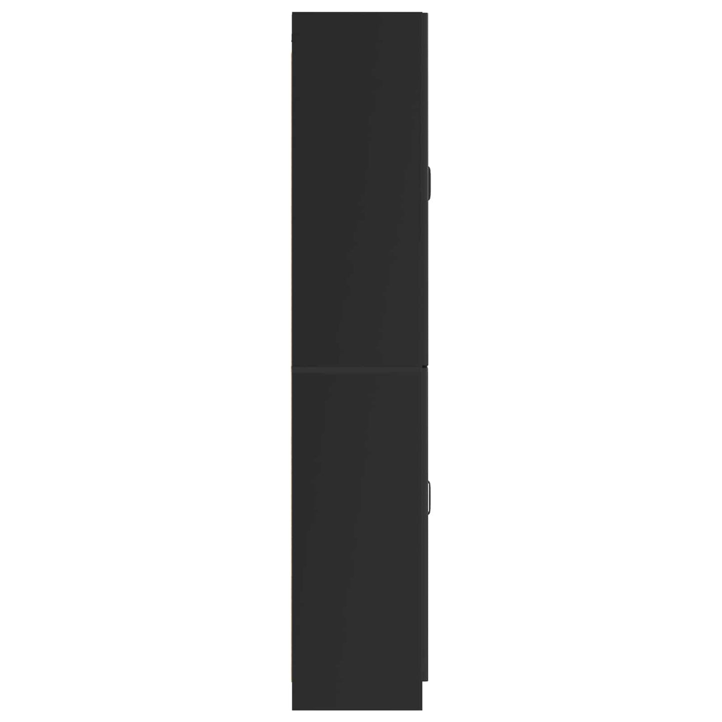 Cabinet Set 2 pcs Black Engineered Wood