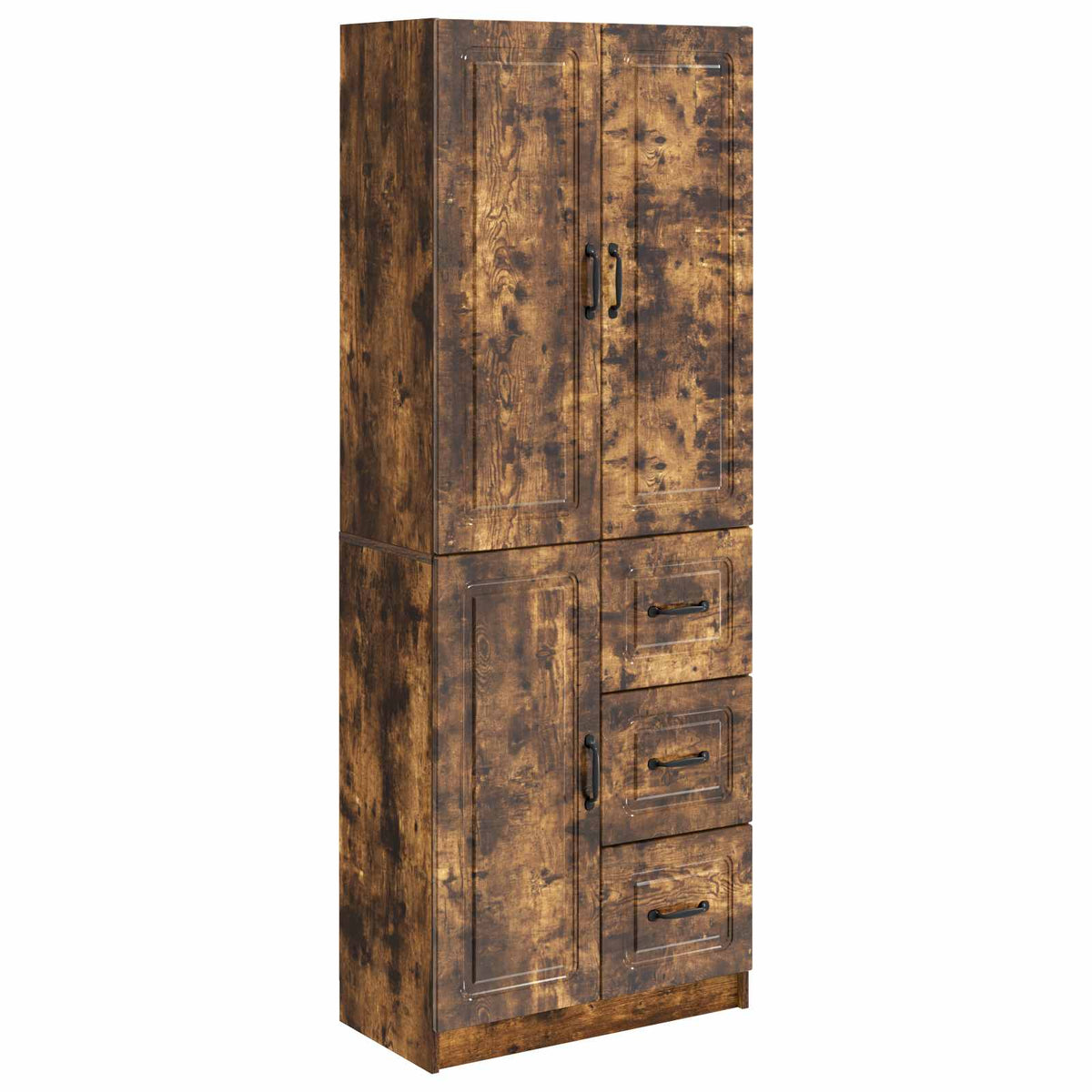 Cabinet Set 2 pcs Smoked Oak 66 x 34.5 x 87 cm Engineered Wood