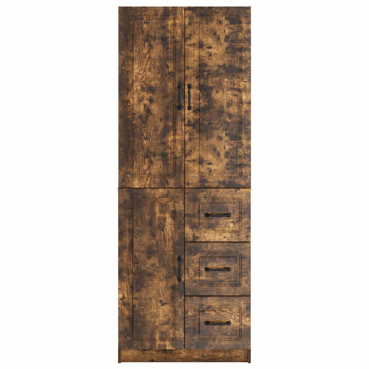 Cabinet Set 2 pcs Smoked Oak Engineered Wood