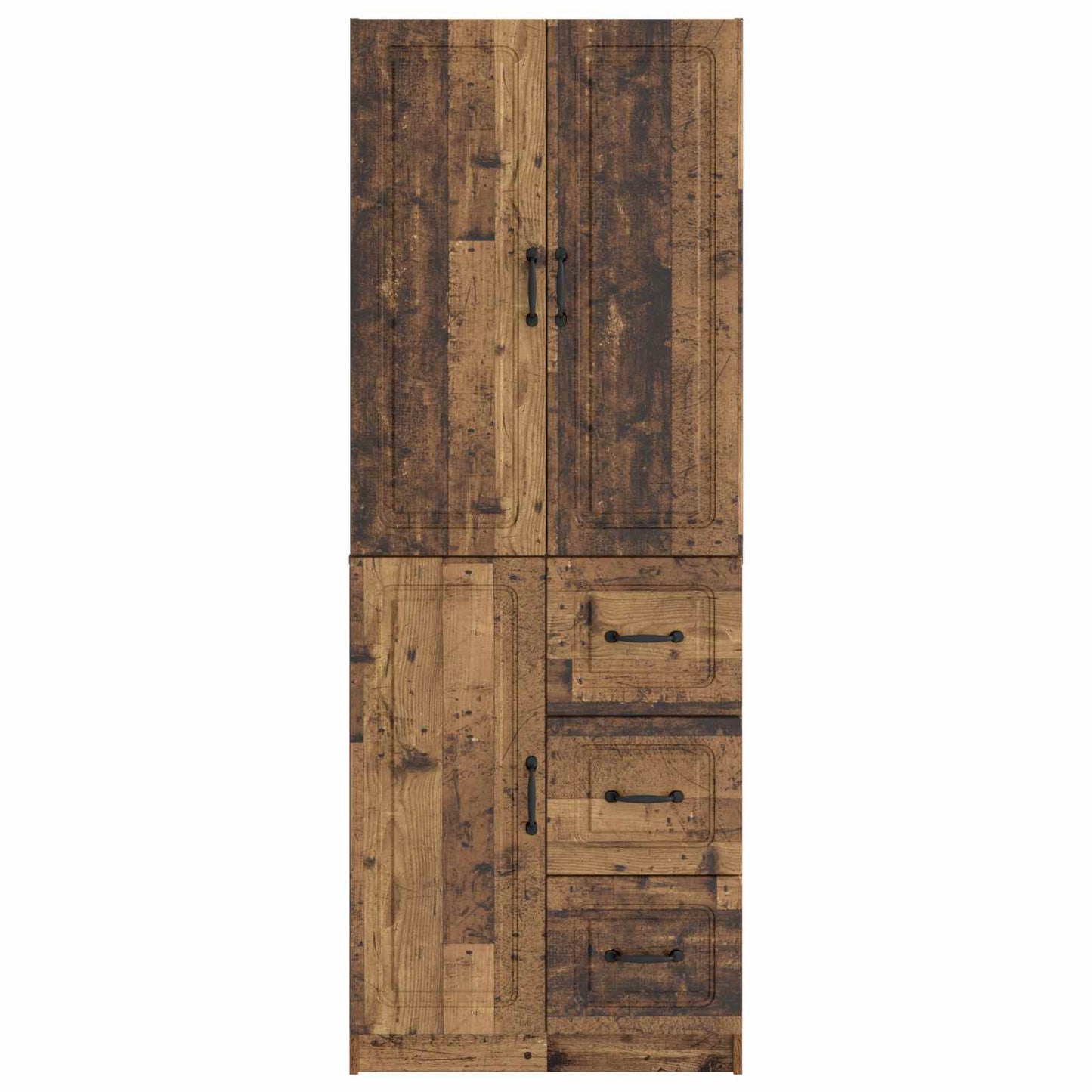 Cabinet Set 2 pcs Old Wood Engineered Wood