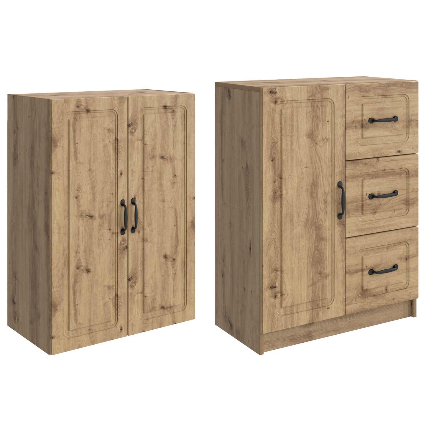 Cabinet Set 2 pcs Artisan Oak Engineered Wood