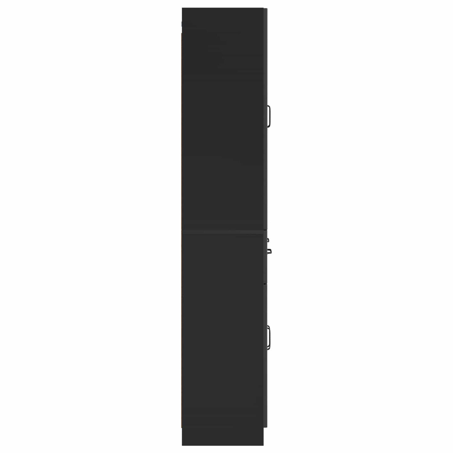 Cabinet Set 2 pcs Black Engineered Wood