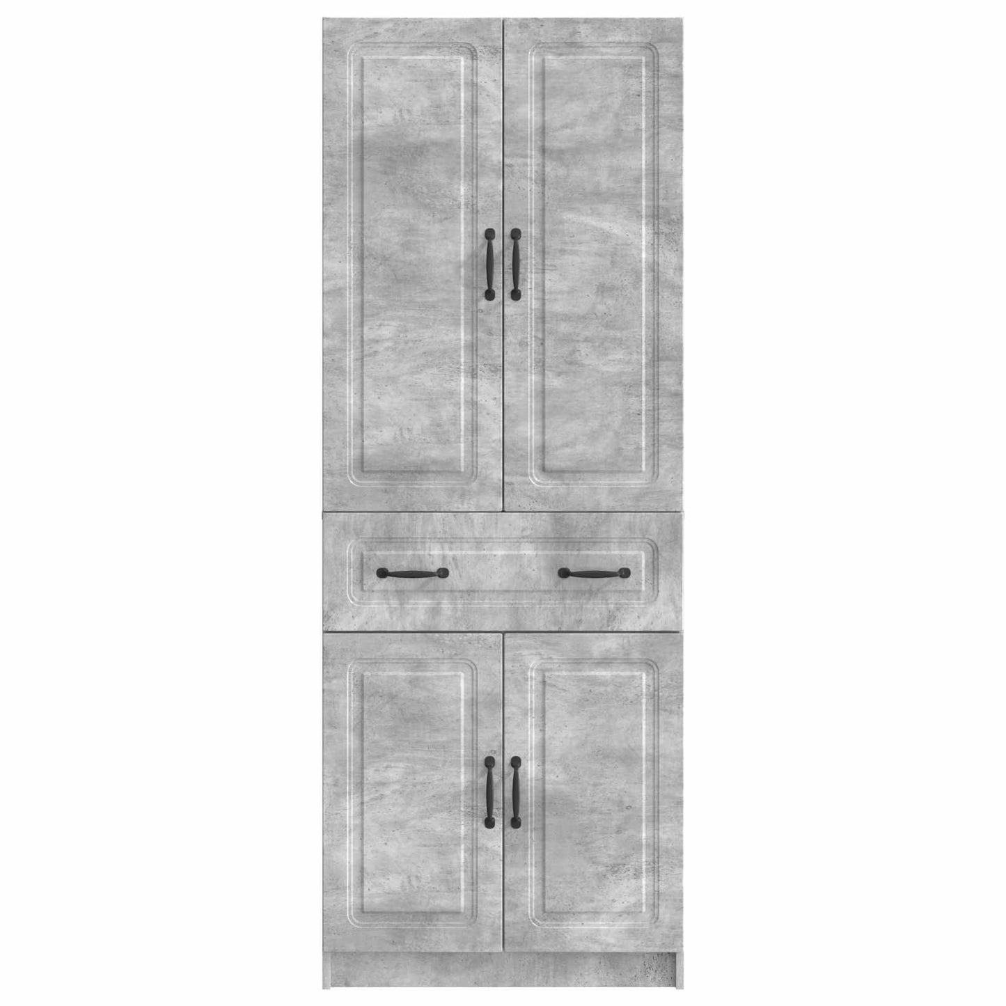 Cabinet Set 2 pcs Concrete Grey Engineered Wood