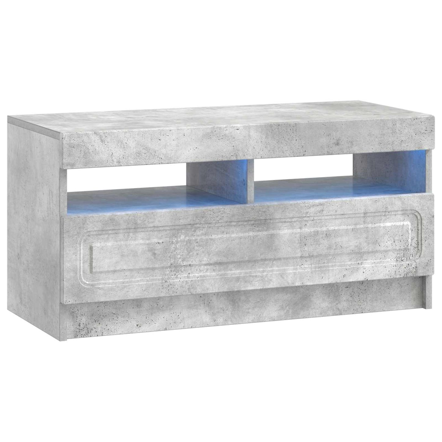5 Piece LED TV Cabinet Concrete Grey Engineered Wood