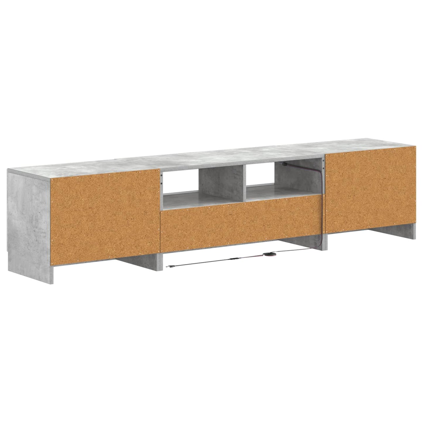 5 Piece LED TV Cabinet Concrete Grey Engineered Wood
