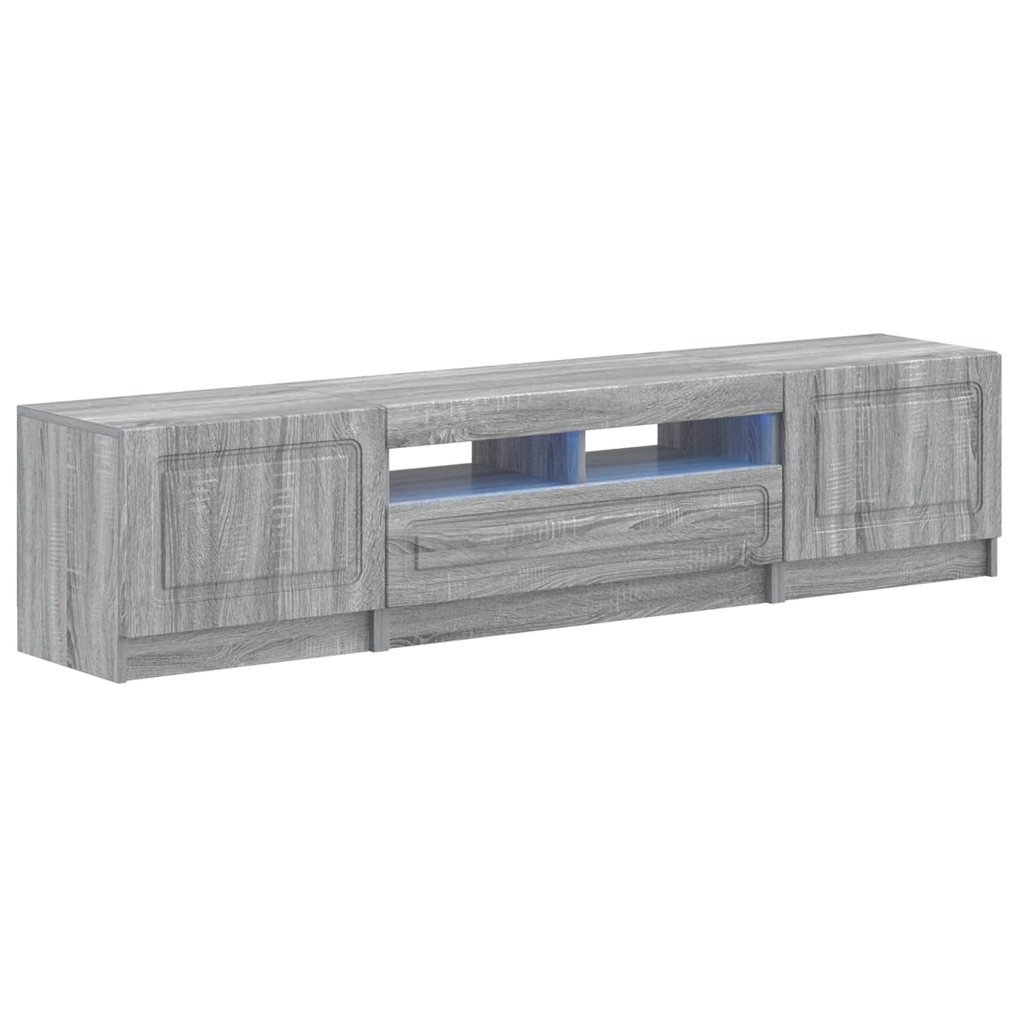 5 Piece LED TV Cabinet Grey Sonoma Engineered Wood
