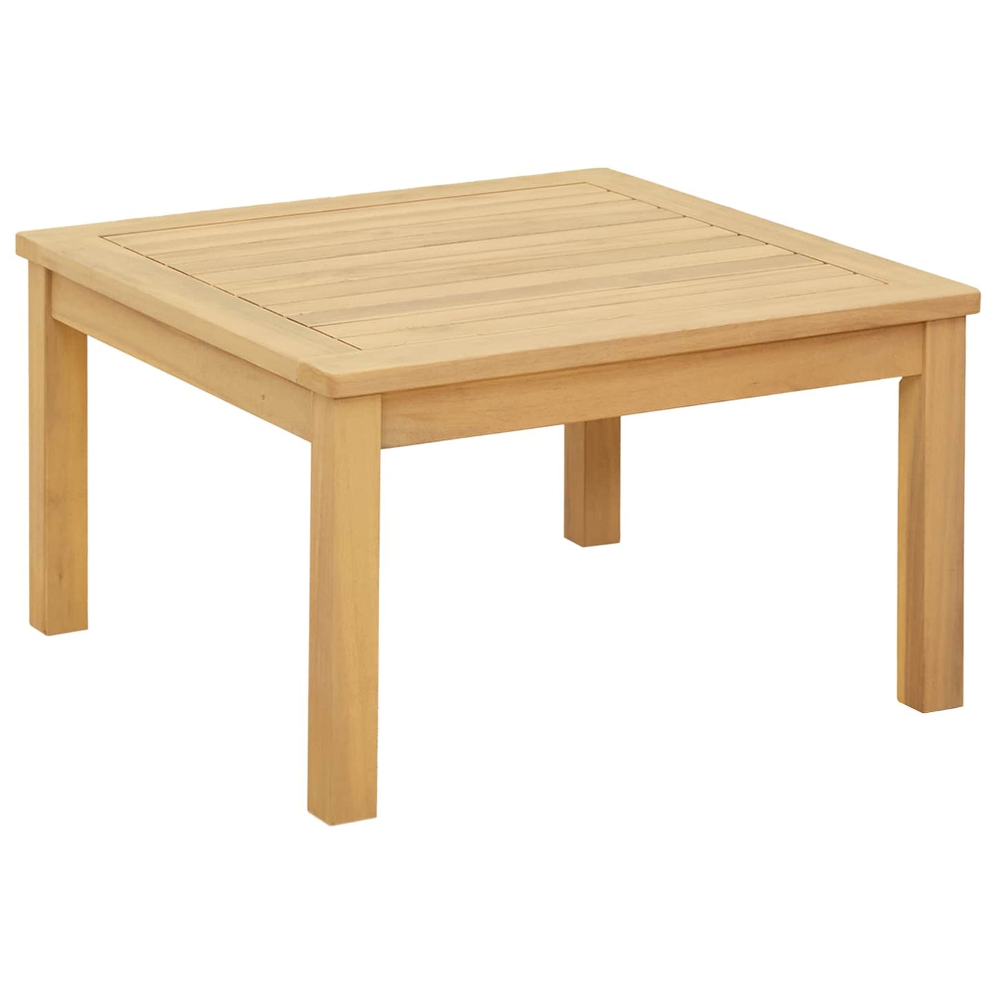 Coffee Table Light Acacia 60 x 60 x 36 cm Solid Acacia Wood