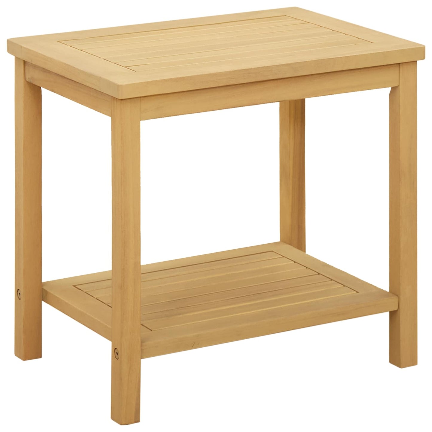 Side Table Oil Natural 50 x 35 x 45 cm Solid Acacia Wood