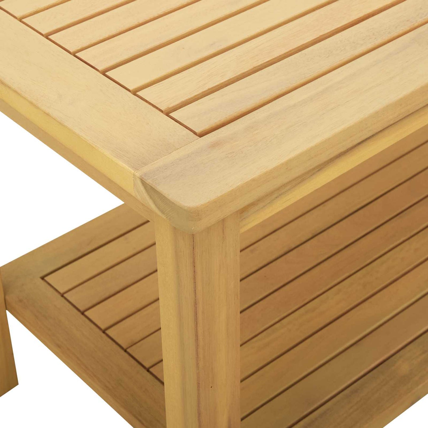 Side Table Oil Natural 90 x 50 x 45 cm Solid Acacia Wood