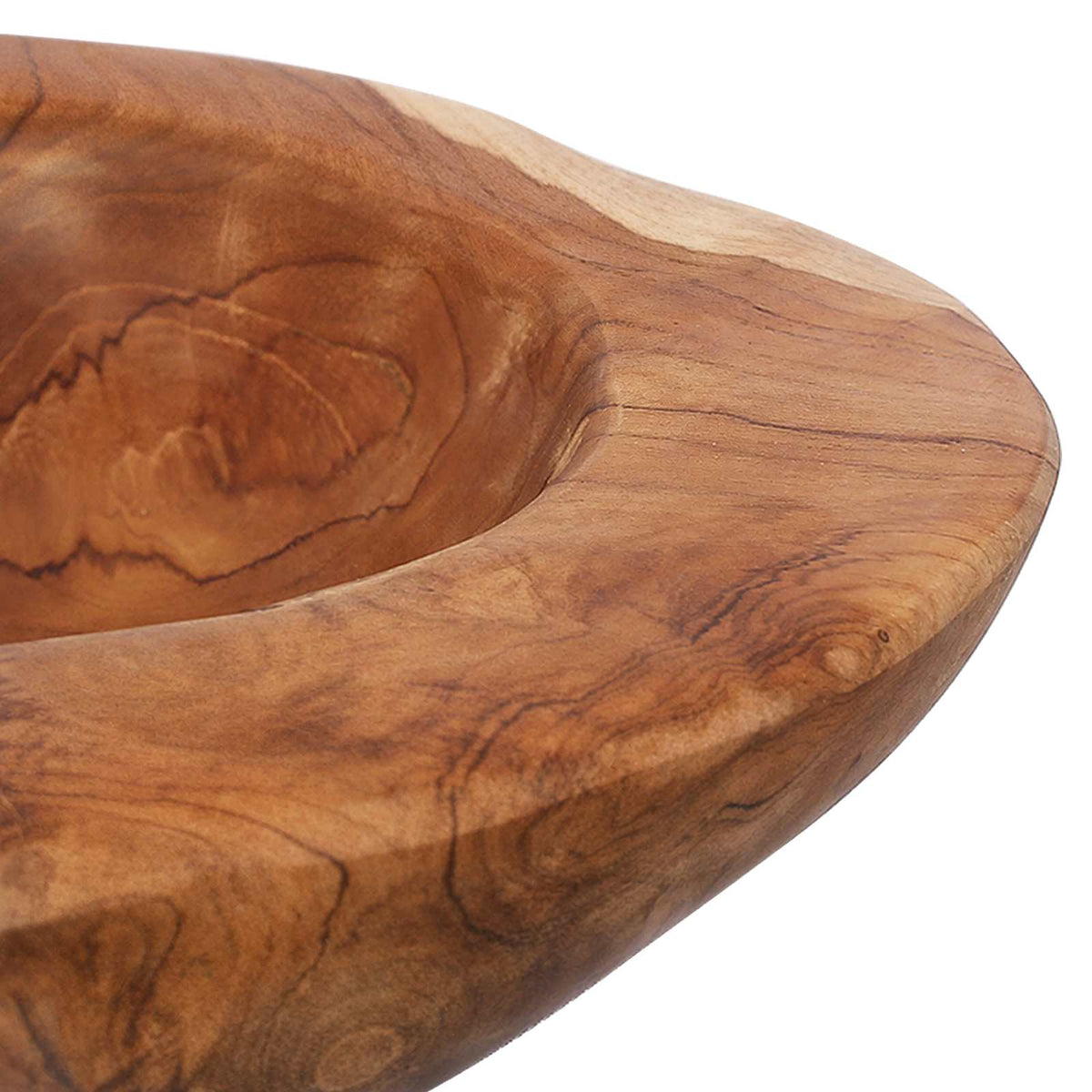 Fruit Bowl JEPARA Ø 30 cm Solid Teak Wood Round Teak Brown