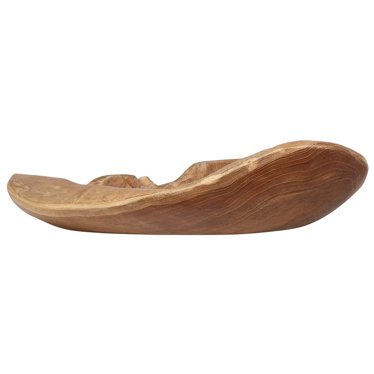 Fruit Bowl JEPARA Ø 50 cm Solid Teak Wood Round Teak Brown
