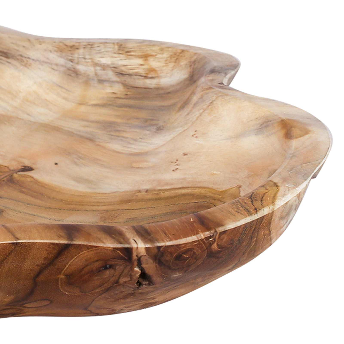 Fruit Bowl JEPARA Ø 30 cm Teak Brown Solid Teak Wood