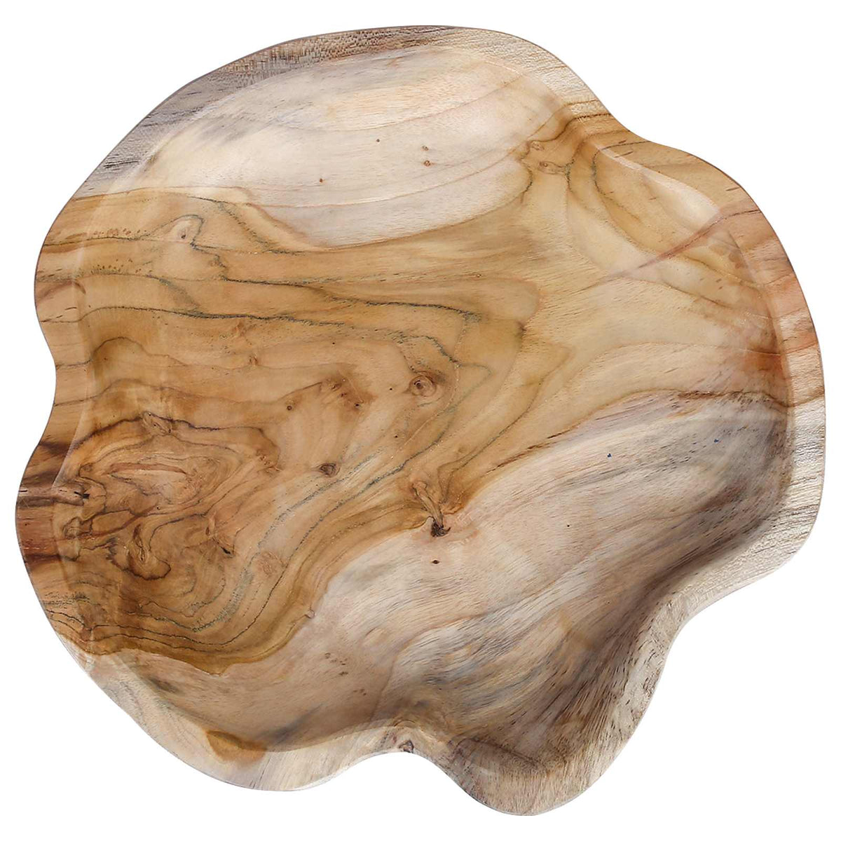 Fruit Bowl JEPARA Ø 30 cm Teak Brown Solid Teak Wood