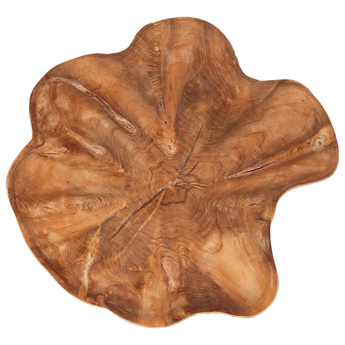 Fruit Bowl JEPARA Ø 40 cm Teak Brown Solid Teak Wood