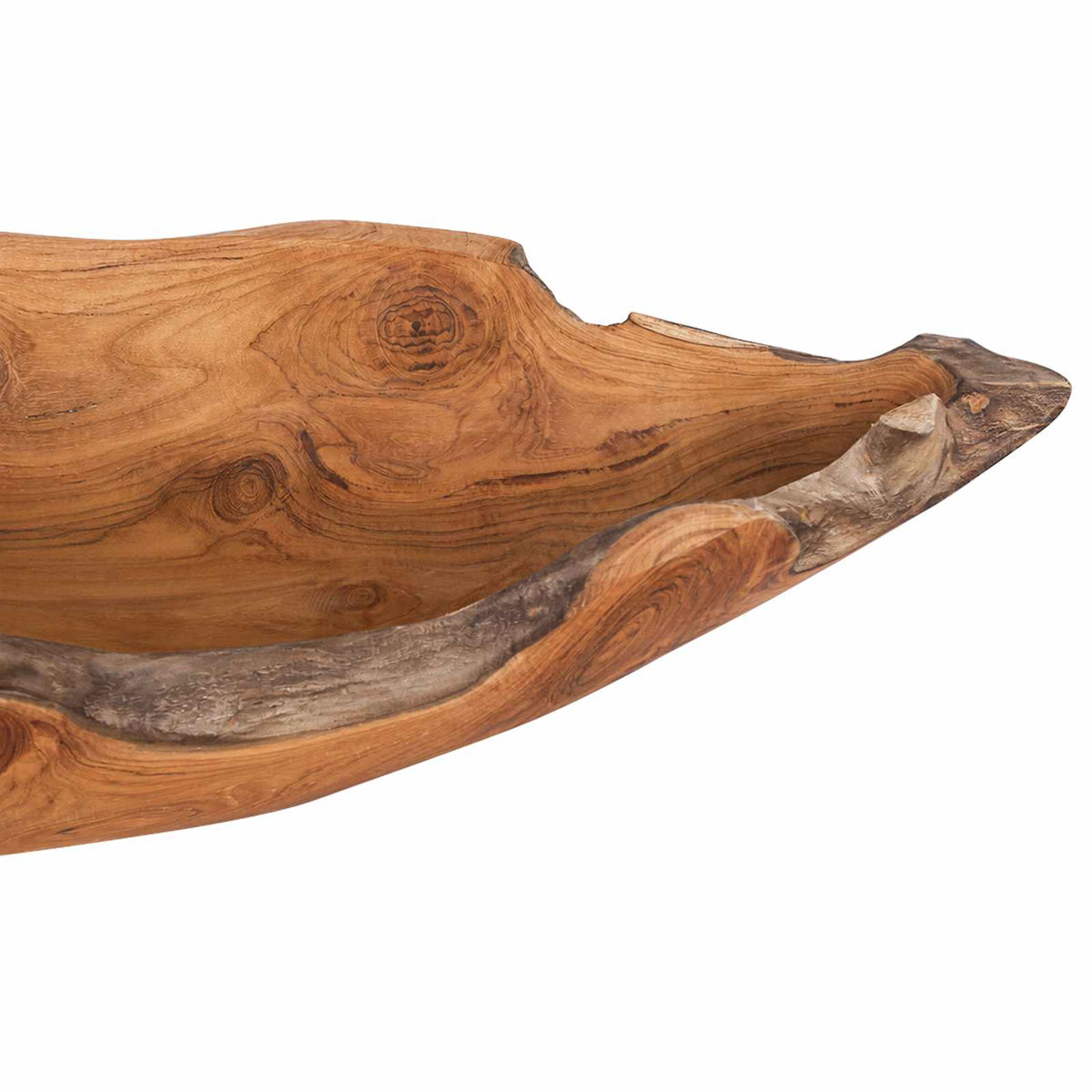 Fruit Bowl JEPARA Teak Brown 61 x 21 x 11 cm