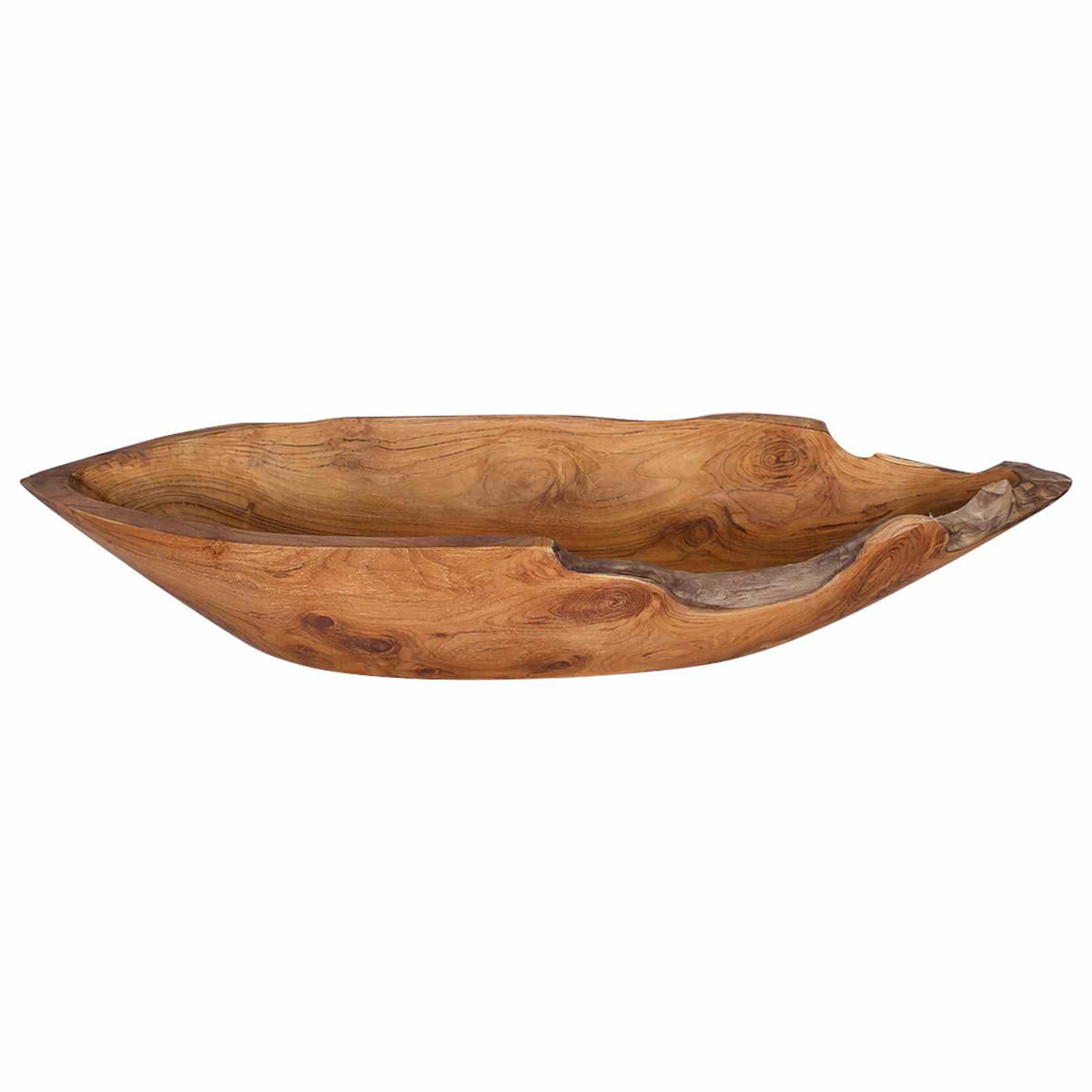 Fruit Bowl JEPARA Teak Brown 61 x 21 x 11 cm